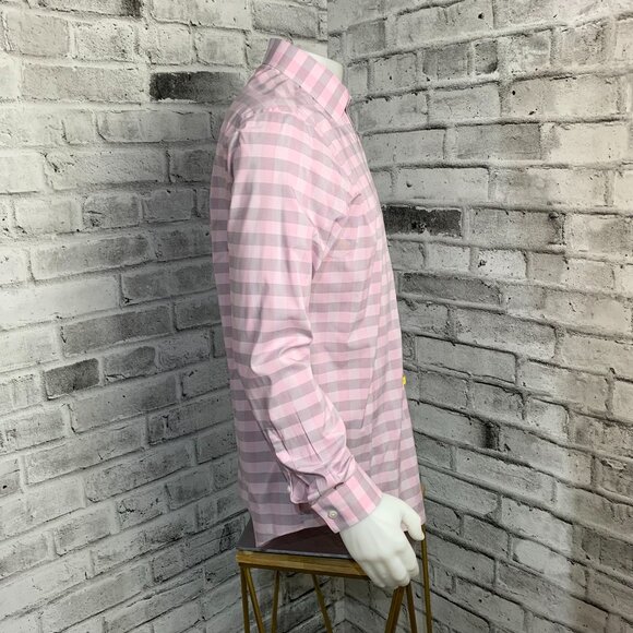 Kenneth Cole Reaction Slim Fit Checkered Print Dress Shirt - Picture 3 of 13